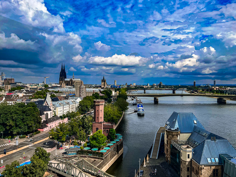 Stadtansicht Köln vom Schokomuseum Richtung Norden