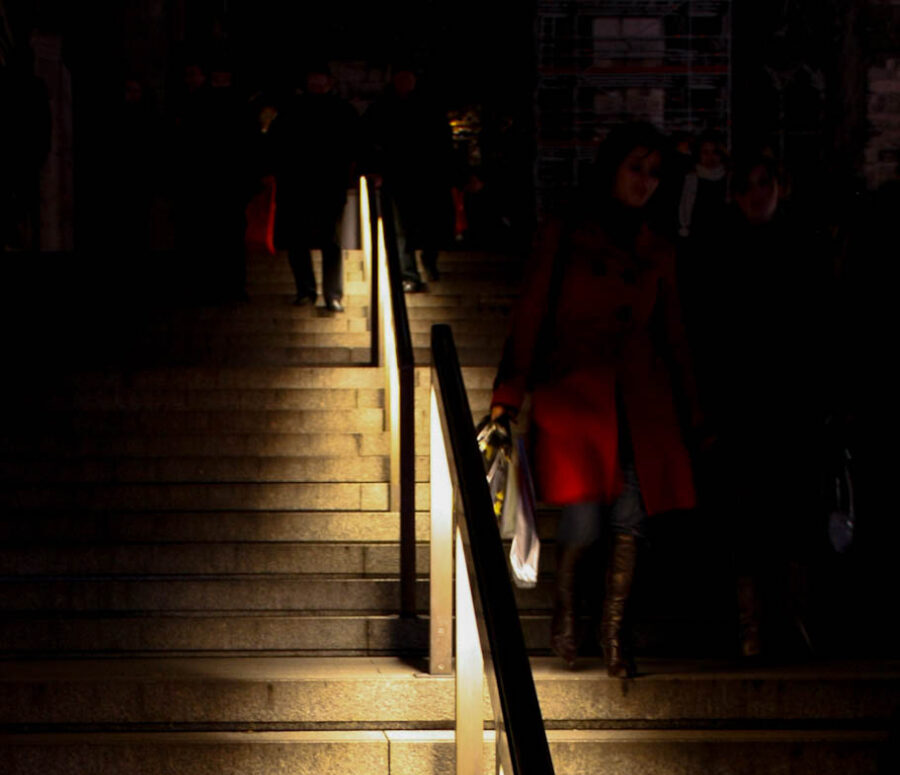 Treppe in der Dunkelheit